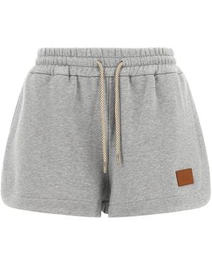 Fendi 'Essentia' Sweatshirt Shorts - Gray
