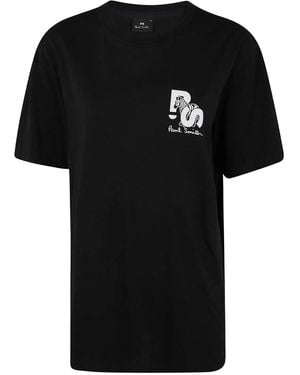 Paul Smith Ps Paul Smith Regular Fit Short Sleeves T-Shirt Ps Zebra - Black