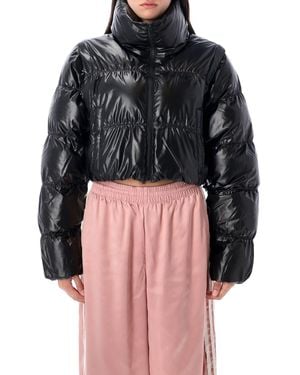 adidas Originals Glossy Puffer Crop - Black