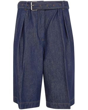 Dries Van Noten "Peaches" Bis Shorts Denim - Blue