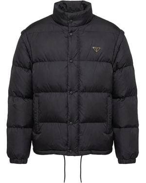 Prada Re-Nylon Short Down Jacket - Black