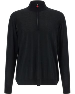 Kiton Wool Cardigan - Black