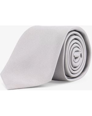 Dior Dior Silk Tie With Embroidered Logo Monogram - White