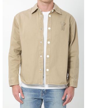 Ami Paris Denim Overshirt - Natural