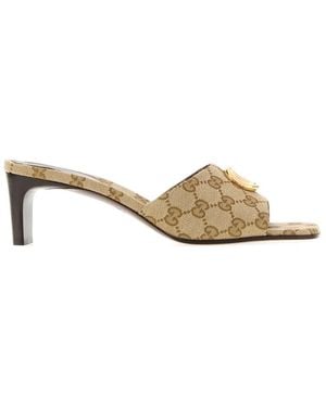 Gucci Gg Marmont Mules - Metallic