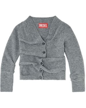 DIESEL Cropped Cardigan - Gray