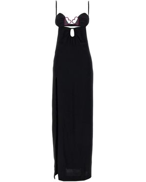 Nensi Dojaka 'Heart Bra' Long Dress - Black