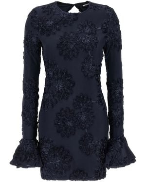 ROTATE BIRGER CHRISTENSEN Rotate Birger Christensen '3D Mesh Mini' Dress - Blue