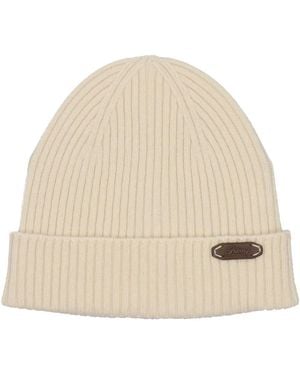 Brioni Fisherman's Rib Beanie - Natural