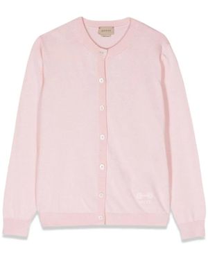 Gucci J L/S Cardigan Co W/Horsebit - Pink