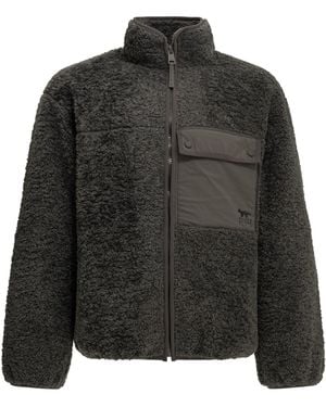 Maison Kitsuné Maison Kitsuné Fleece Jacket With Logo - Black