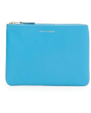 Comme des Garçons Wallet Super Fluo Pouch - Blue