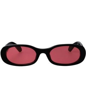 Off-White c/o Virgil Abloh Shiny Acetate Sunglasses - Red