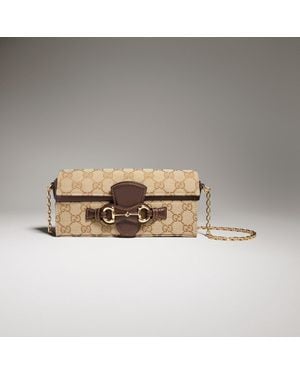 Gucci Horsebit Vintage Sand Chain Wallet - Metallic