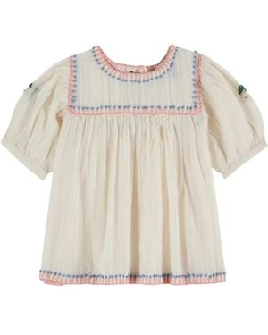 Emile Et Ida Emile & Ida Vestitino "Blouse Brodee" - White