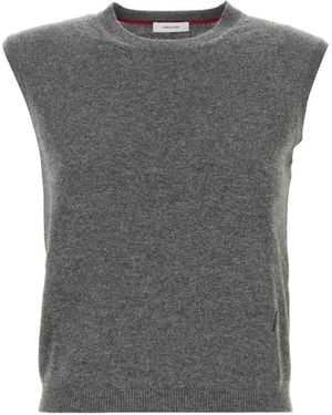 Ferragamo Salvatore Stretch Cashmere Blend Vest - Grey