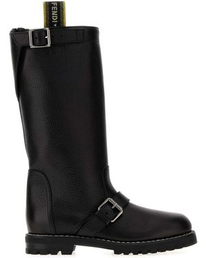 Fendi Biker Vit.Bottalato Lucido - Black