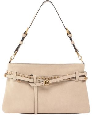 Pinko Grigio Studded Belt Bag - Natural