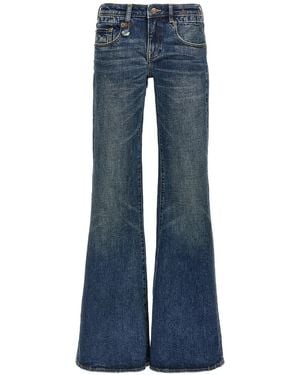 R13 'Overflow Boy Flare' Jeans - Blue