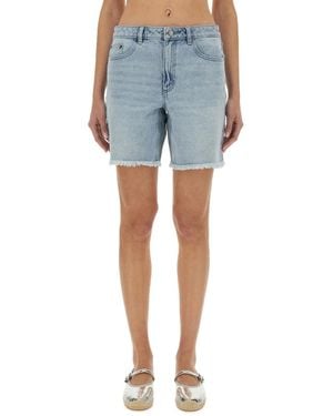 MICHAEL Michael Kors Denim Boyfriend Shorts - Blue