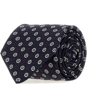 Saint Laurent Cravate Mini Carreaux - Blue