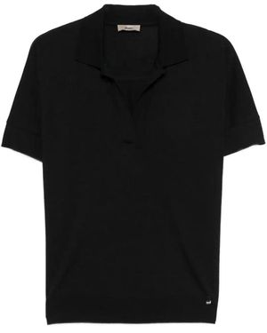 Herno Cotton Blend Jersey Polo - Black
