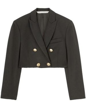 Palm Angels Polyester Blend Boyfriend Blazer - Black