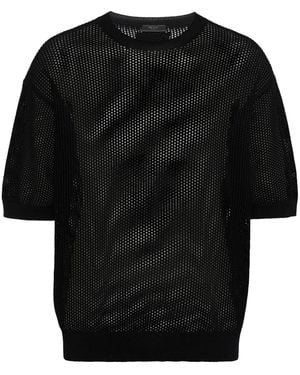 Prada Knitted T-Shirt - Black