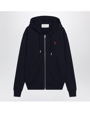Ami Paris Ami De Coeur Hoodie Midnight - Blue