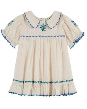 Emile Et Ida Emile & Ida Vestito "Floreal" - White