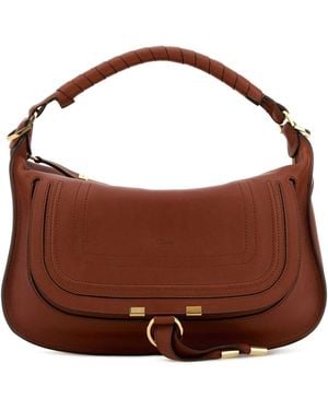 Chloé Caramel Leather Small Marcie Shoulder Bag - Brown