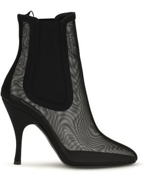 Alaïa Alaia Mesh Chelsea Ankle Boots - Black