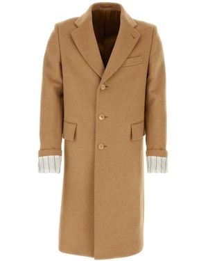 Gucci Wool Single-breasted Coat - Brown