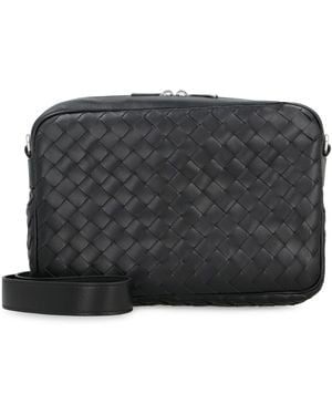 Bottega Veneta Leather Camera Bag - Gray