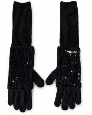 Pinko Polyester Gloves - Black