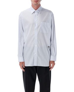 Bottega Veneta Stripe Cotton Poplin Shirt - Blue