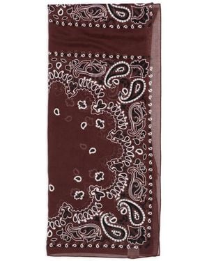 Destin Cotton "Quadra" 120X120 Cm Bandana Print - Purple