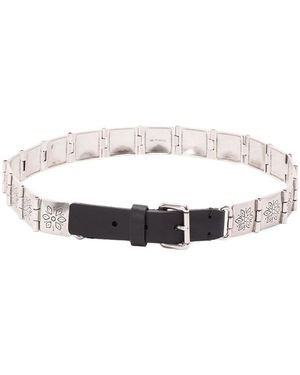 Etro Leather Belt - White