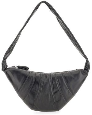 Lemaire Leather Medium Croissant Bag - Grey