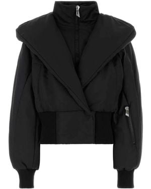 The Attico Cotton Blend Padded Jacket - Black