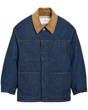 Ami Paris Worker Denim Jacket - Blue