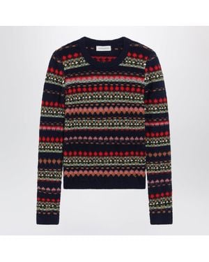 Dries Van Noten Jacquard Wool Sweater - Black