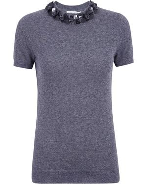 Jonathan Simkhai "Sophie" Short Sleeves Top - Blue