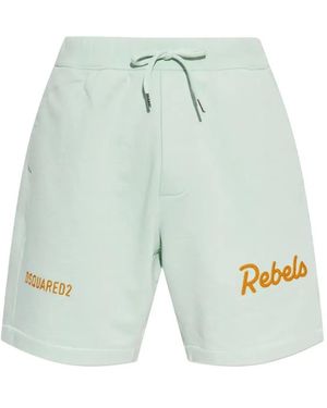 DSquared² Logo-Detail Track Shorts - Blue