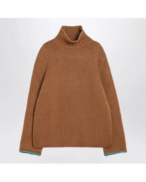 Loewe Wool Turtleneck Jumper - Brown