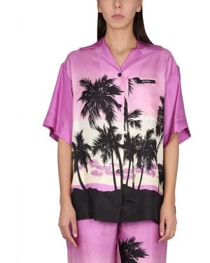 Palm Angels Sunset Print Shirt - Pink