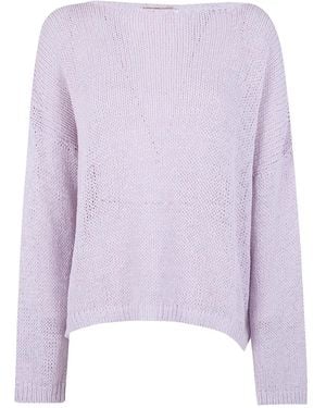 Nuur Boat Neck Jumper - Purple