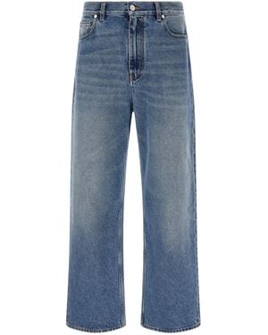 Fendi 'Ff' Patch Jeans Saddlery - Blue
