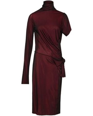 ワンピース Maison Margiela Two-Tone Poplin And Wool Shirt Dress Maison Margiela – Shirt dress in cotton poplin knit mix