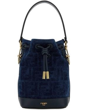 Fendi Dark Velvet Mon Tresor Bucket Bag - Blue